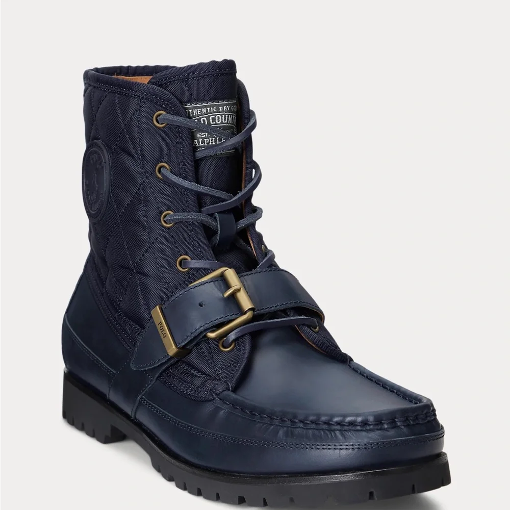 Polo Ralph Lauren Ranger Leather & Quilted Canvas Boot - Picture 2 of 4